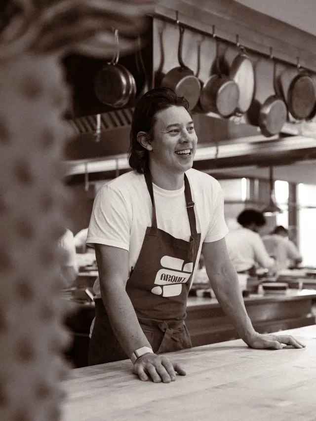 A grin over the prep station at Arquet, San Francisco