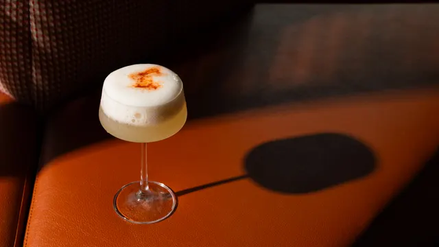 An espresso martini and its long shadow at Casa Sofia, San Francisco