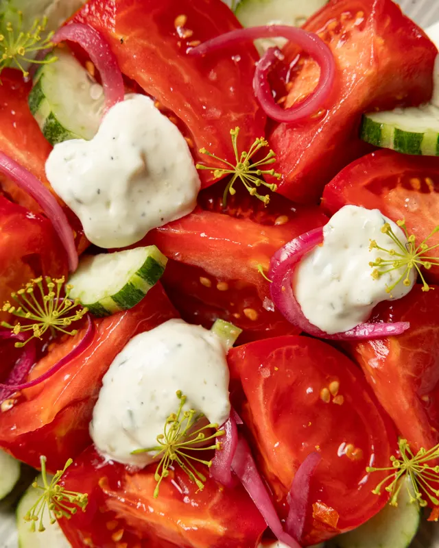 Heirloom tomato salad with whipped feta at La Marcha, Berkeley