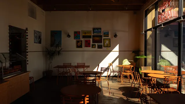 Afternoon sun across the patio at La Taquiza, Napa