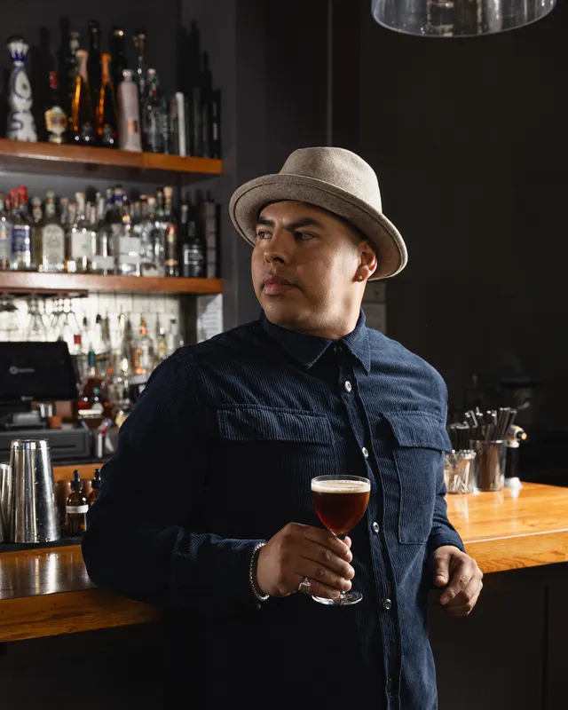 The hat, the denim, the espresso martini at Town Tavern, Alameda